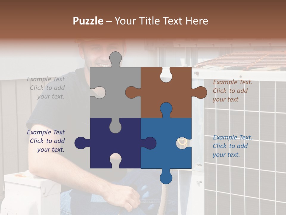 A Man Giving A Thumbs Up Next To An Air Conditioner PowerPoint Template