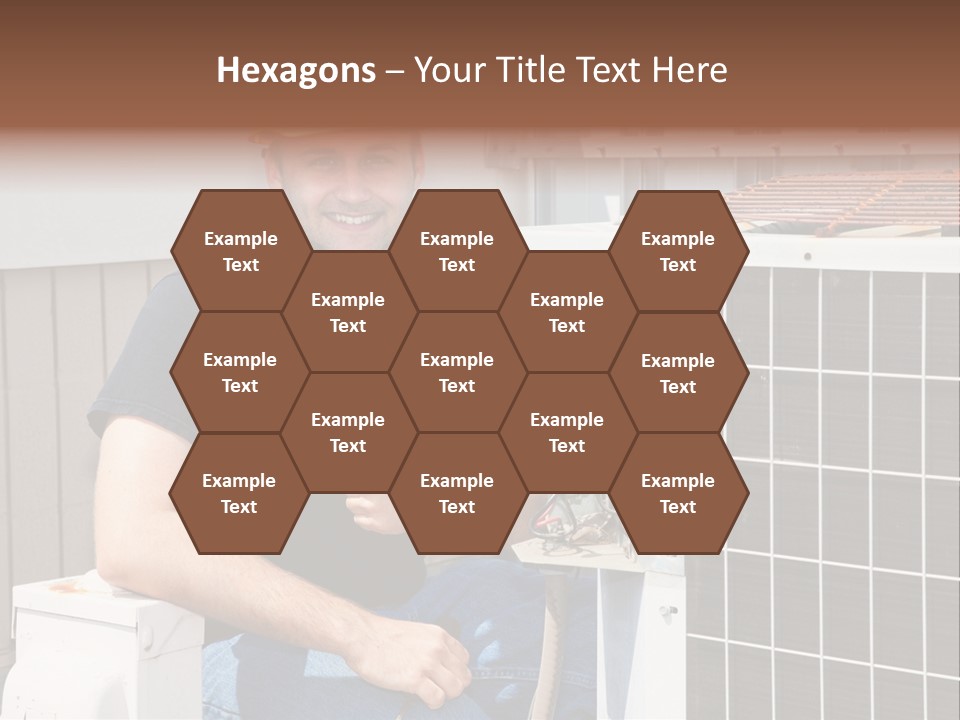A Man Giving A Thumbs Up Next To An Air Conditioner PowerPoint Template