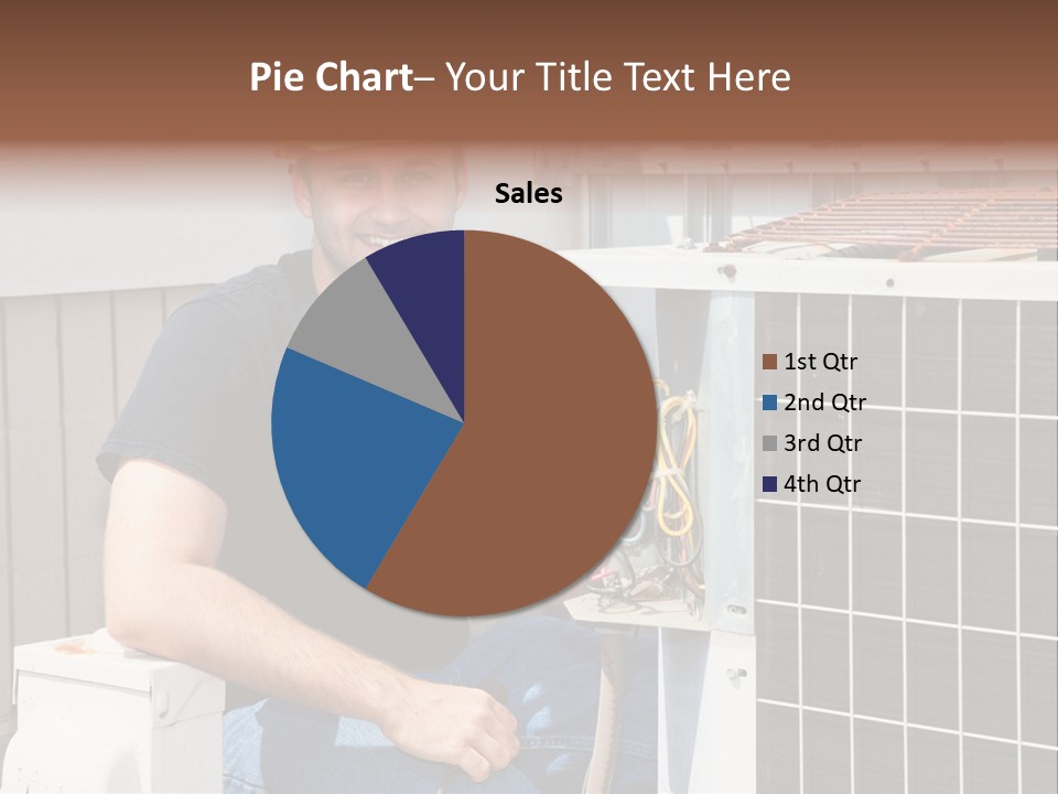 A Man Giving A Thumbs Up Next To An Air Conditioner PowerPoint Template