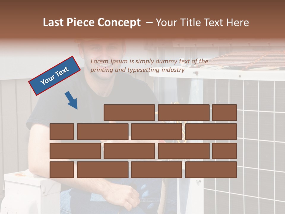A Man Giving A Thumbs Up Next To An Air Conditioner PowerPoint Template