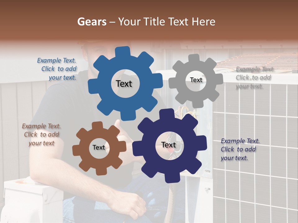 A Man Giving A Thumbs Up Next To An Air Conditioner PowerPoint Template