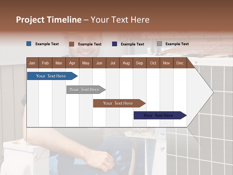 A Man Giving A Thumbs Up Next To An Air Conditioner PowerPoint Template