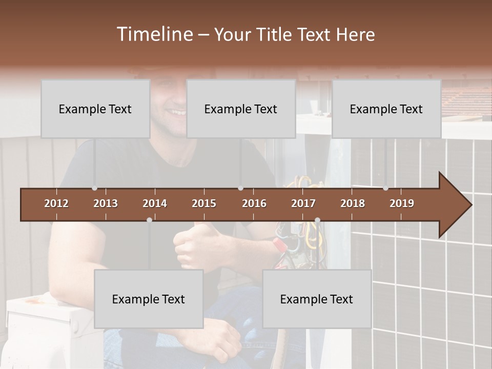 A Man Giving A Thumbs Up Next To An Air Conditioner PowerPoint Template