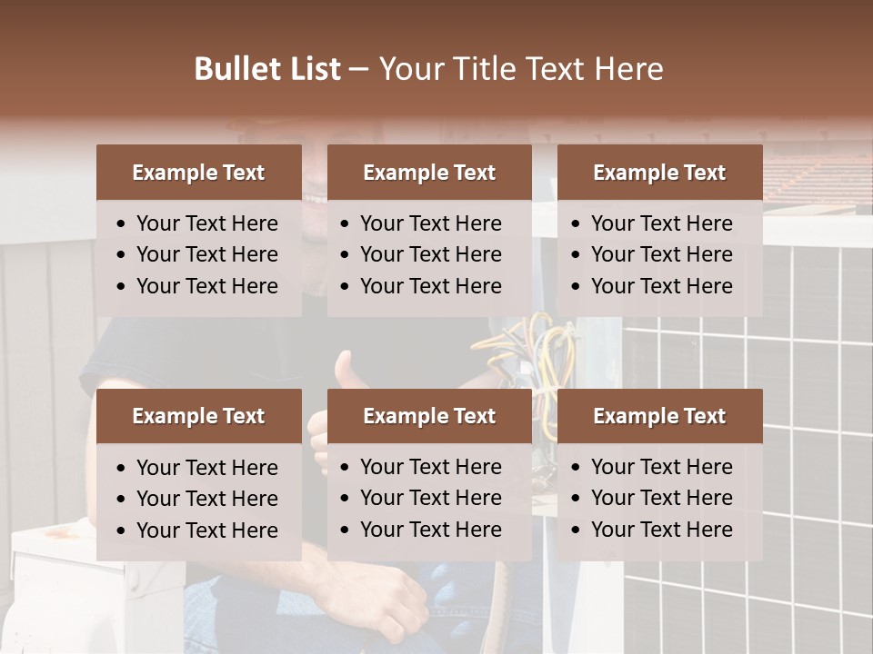 A Man Giving A Thumbs Up Next To An Air Conditioner PowerPoint Template