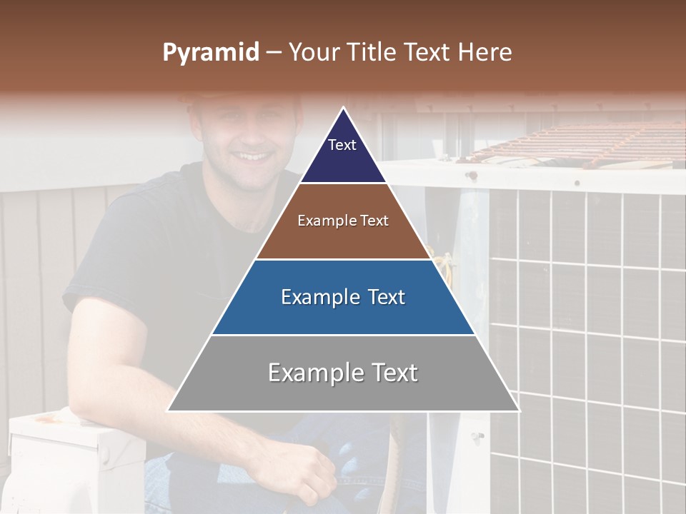 A Man Giving A Thumbs Up Next To An Air Conditioner PowerPoint Template