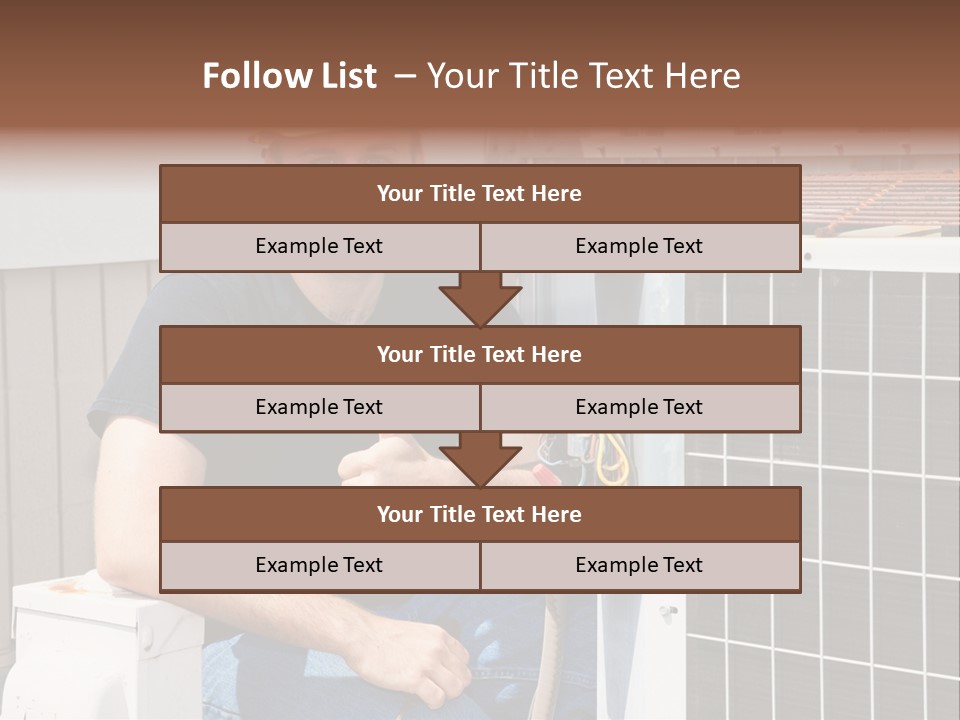 A Man Giving A Thumbs Up Next To An Air Conditioner PowerPoint Template