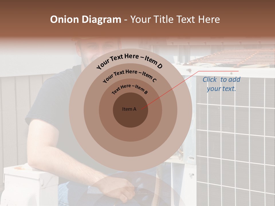 A Man Giving A Thumbs Up Next To An Air Conditioner PowerPoint Template