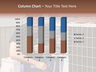 A Man Giving A Thumbs Up Next To An Air Conditioner PowerPoint Template