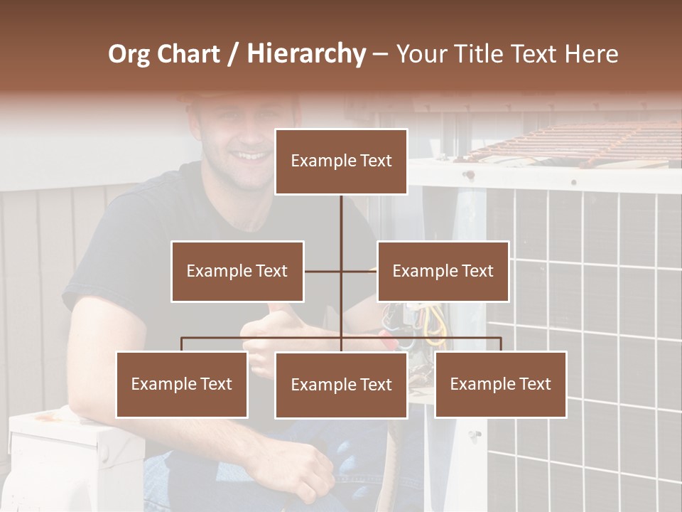 A Man Giving A Thumbs Up Next To An Air Conditioner PowerPoint Template