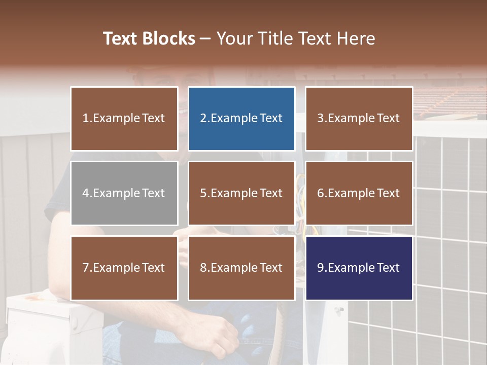 A Man Giving A Thumbs Up Next To An Air Conditioner PowerPoint Template