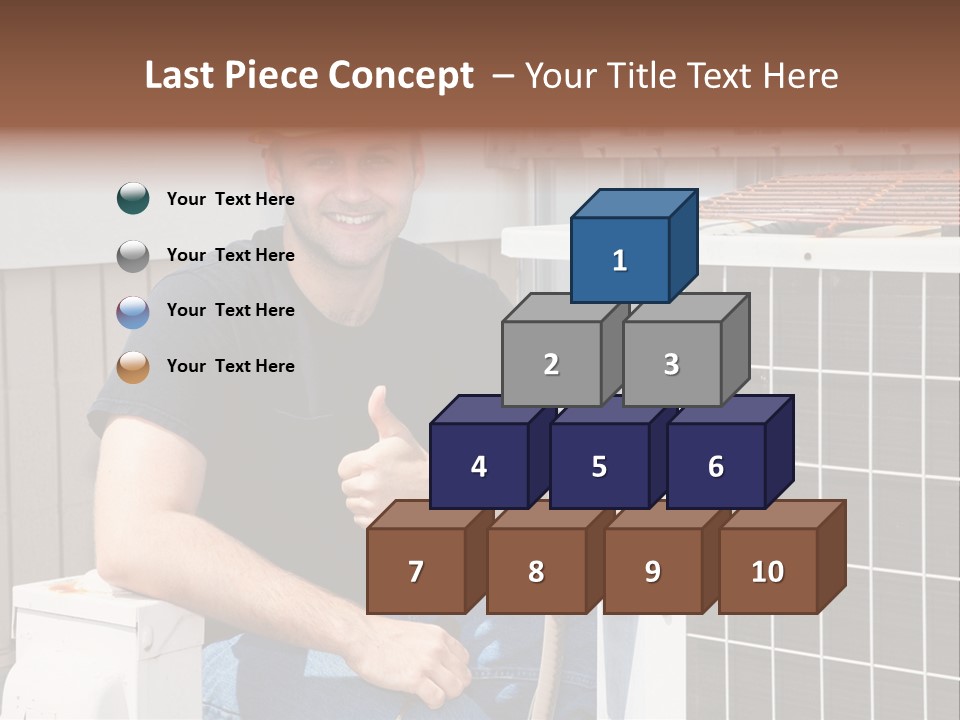 A Man Giving A Thumbs Up Next To An Air Conditioner PowerPoint Template