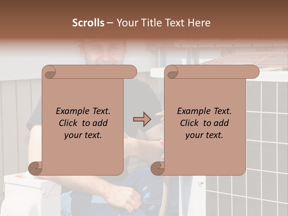 A Man Giving A Thumbs Up Next To An Air Conditioner PowerPoint Template