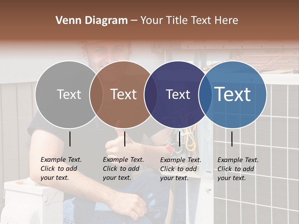 A Man Giving A Thumbs Up Next To An Air Conditioner PowerPoint Template