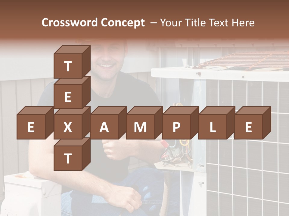 A Man Giving A Thumbs Up Next To An Air Conditioner PowerPoint Template