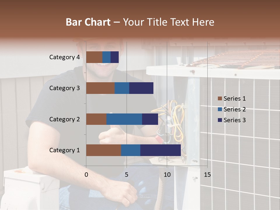 A Man Giving A Thumbs Up Next To An Air Conditioner PowerPoint Template