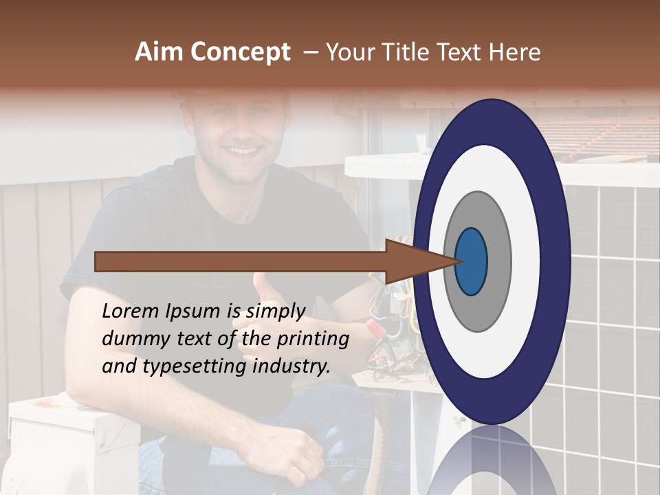 A Man Giving A Thumbs Up Next To An Air Conditioner PowerPoint Template