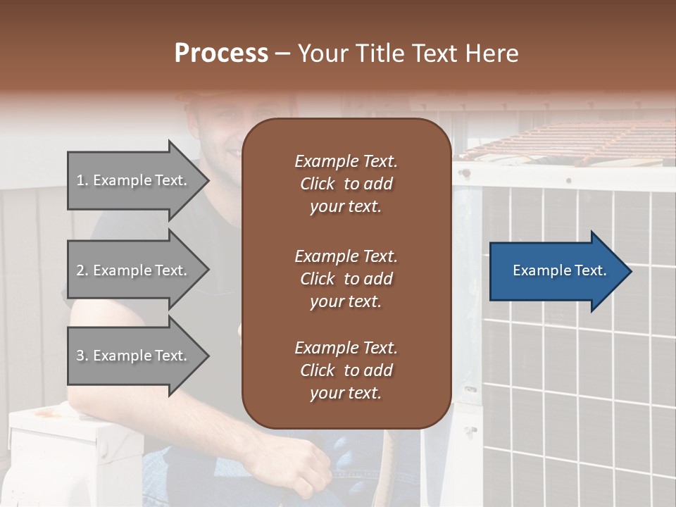A Man Giving A Thumbs Up Next To An Air Conditioner PowerPoint Template