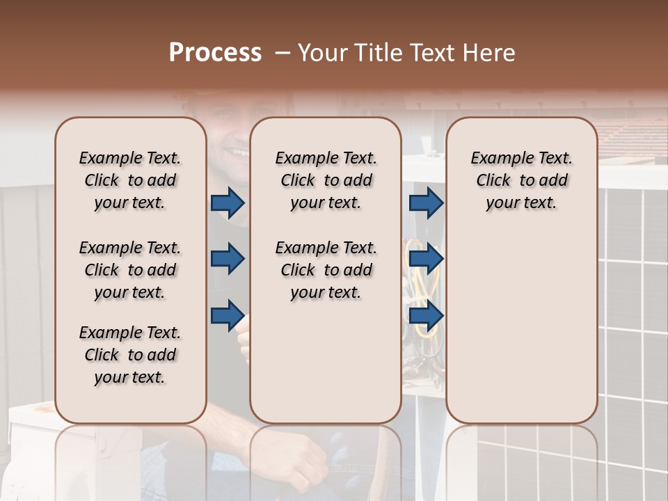 A Man Giving A Thumbs Up Next To An Air Conditioner PowerPoint Template