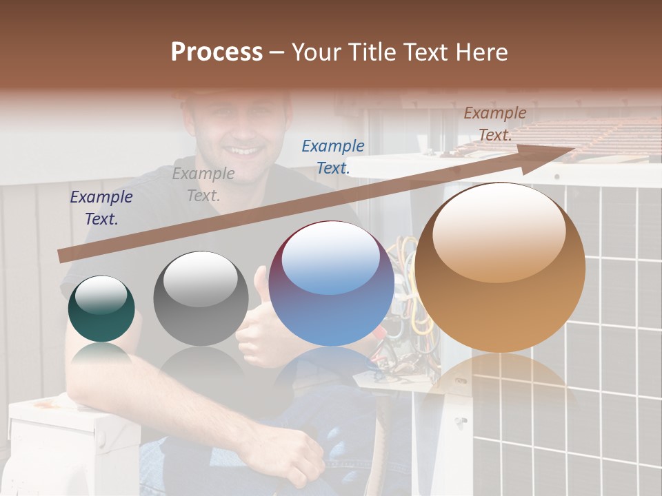 A Man Giving A Thumbs Up Next To An Air Conditioner PowerPoint Template