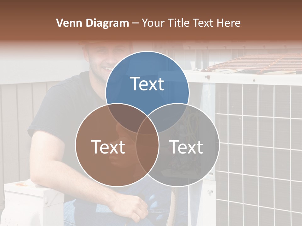 A Man Giving A Thumbs Up Next To An Air Conditioner PowerPoint Template