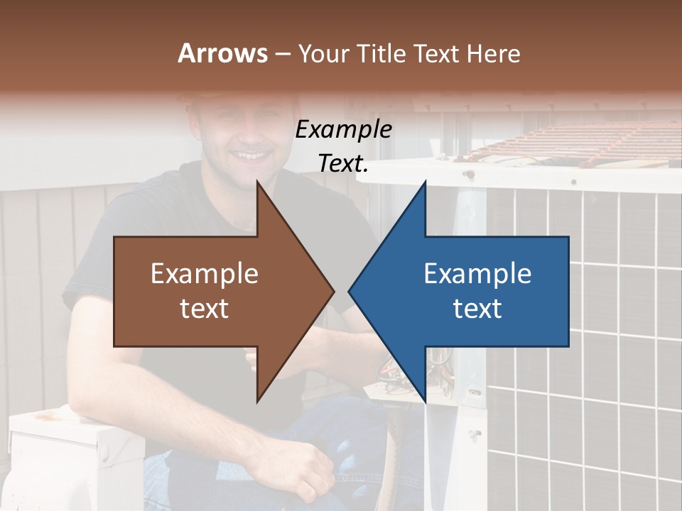 A Man Giving A Thumbs Up Next To An Air Conditioner PowerPoint Template
