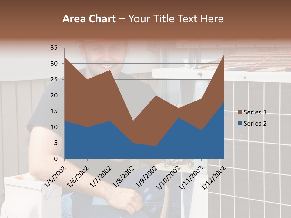 A Man Giving A Thumbs Up Next To An Air Conditioner PowerPoint Template