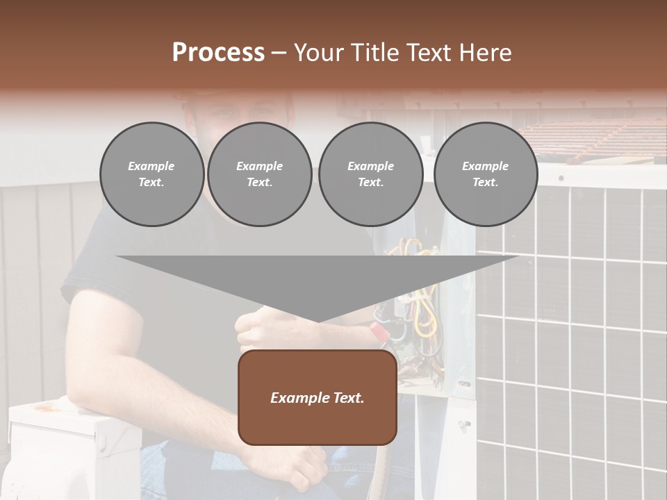A Man Giving A Thumbs Up Next To An Air Conditioner PowerPoint Template