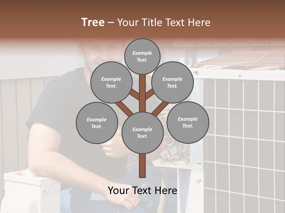 A Man Giving A Thumbs Up Next To An Air Conditioner PowerPoint Template