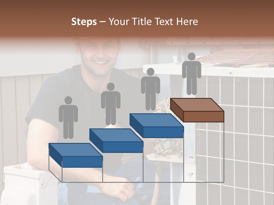 A Man Giving A Thumbs Up Next To An Air Conditioner PowerPoint Template