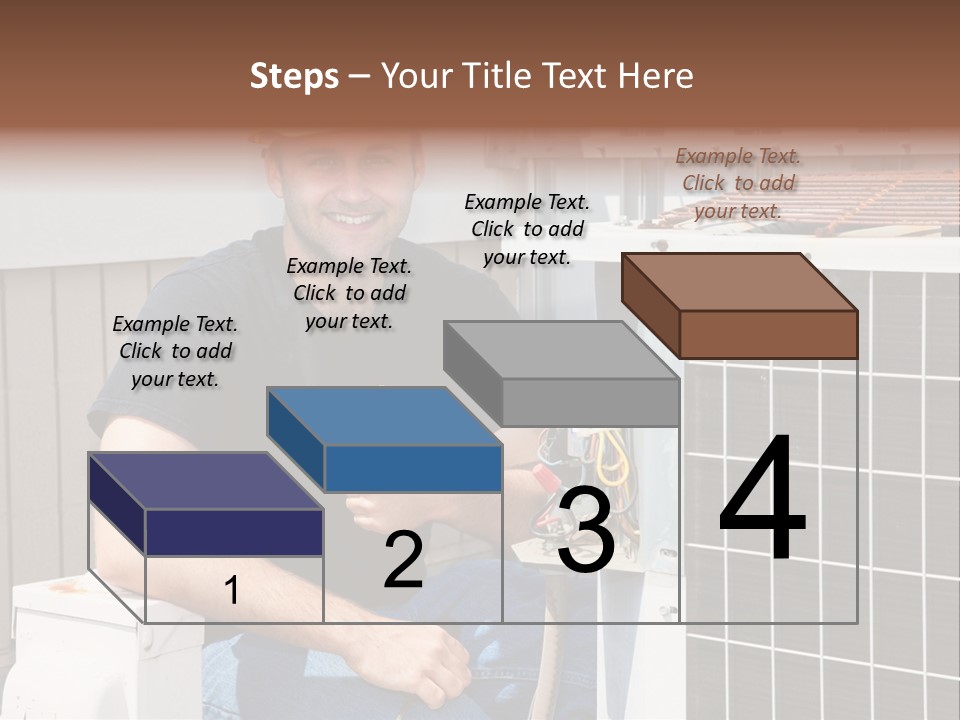 A Man Giving A Thumbs Up Next To An Air Conditioner PowerPoint Template