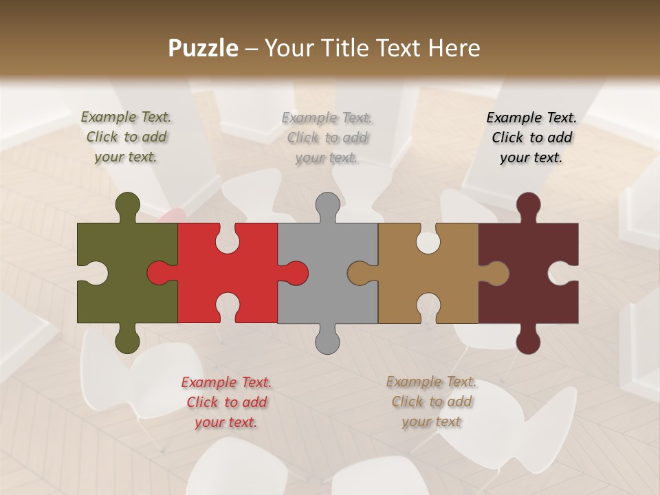 A Circle Of Chairs With A Red Heart In The Middle PowerPoint Template