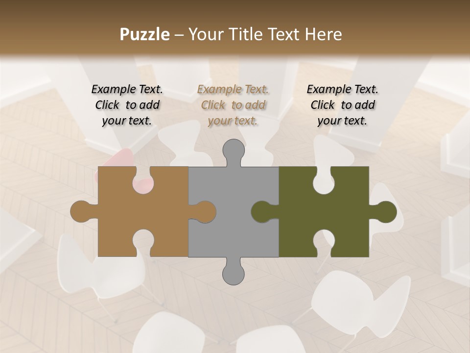 A Circle Of Chairs With A Red Heart In The Middle PowerPoint Template