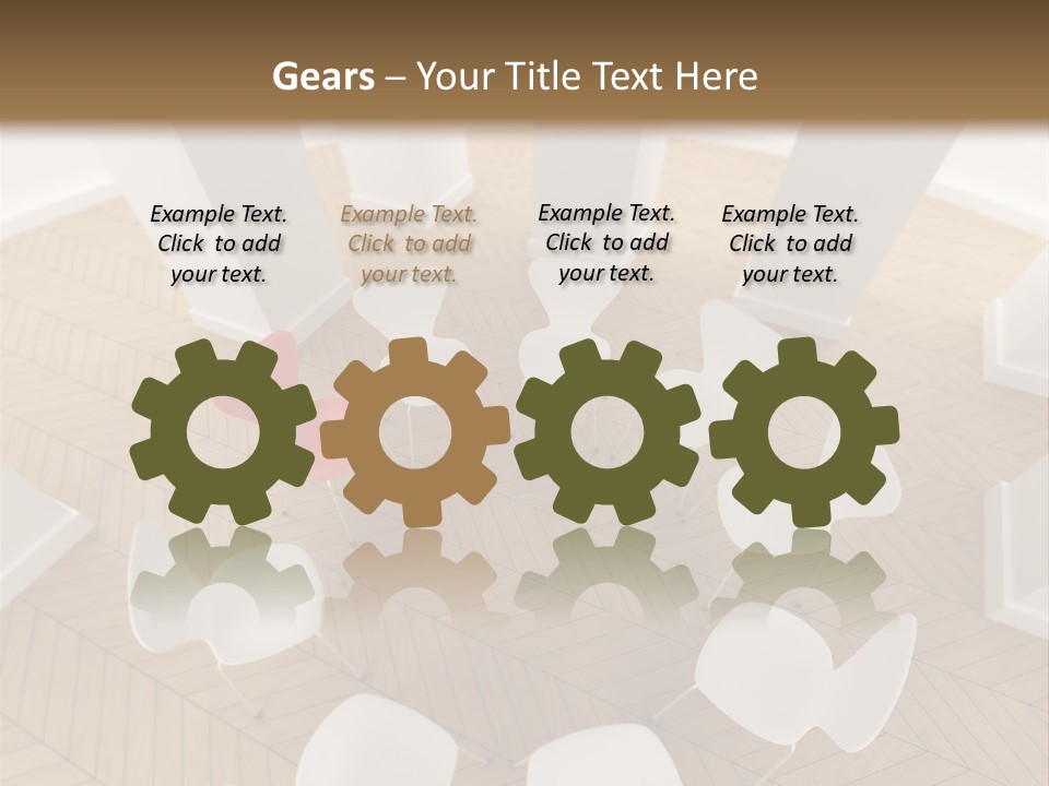 A Circle Of Chairs With A Red Heart In The Middle PowerPoint Template