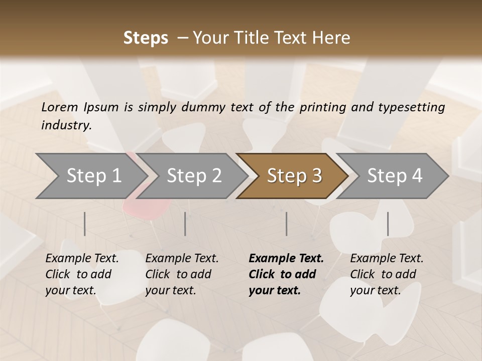 A Circle Of Chairs With A Red Heart In The Middle PowerPoint Template
