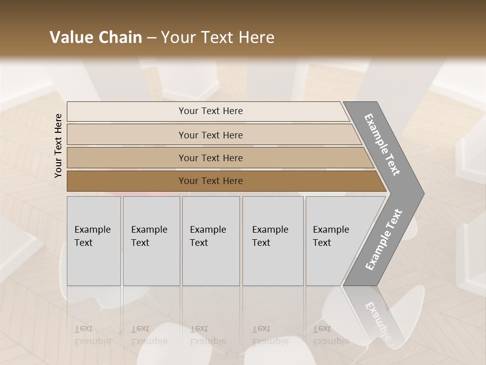A Circle Of Chairs With A Red Heart In The Middle PowerPoint Template