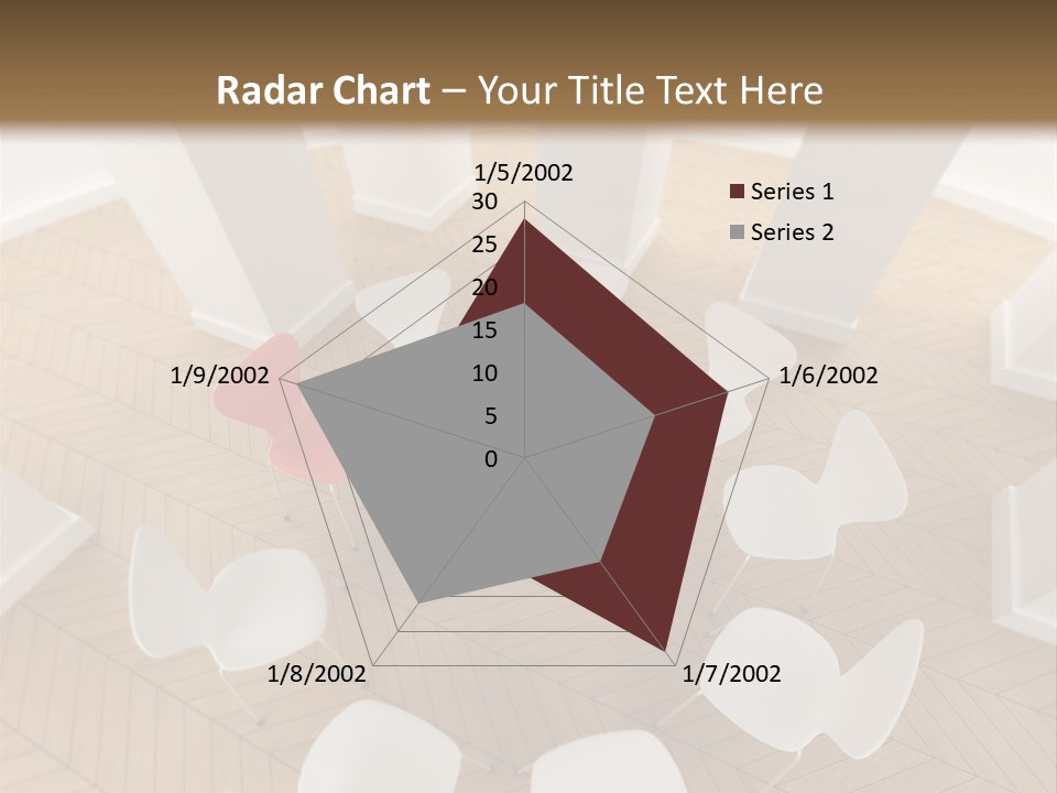 A Circle Of Chairs With A Red Heart In The Middle PowerPoint Template