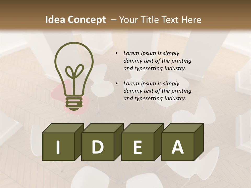 A Circle Of Chairs With A Red Heart In The Middle PowerPoint Template