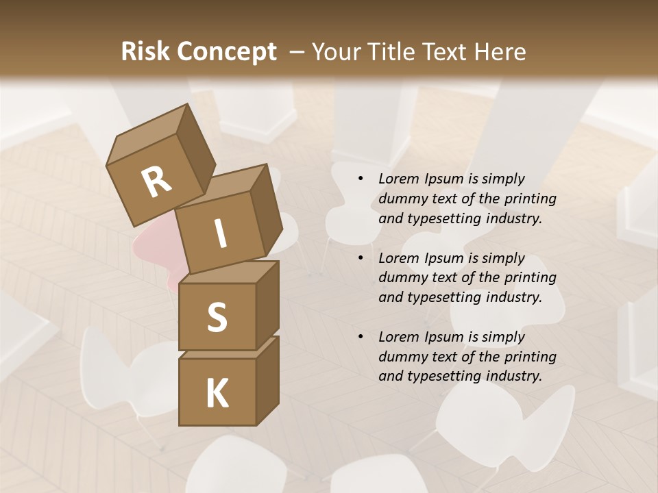 A Circle Of Chairs With A Red Heart In The Middle PowerPoint Template