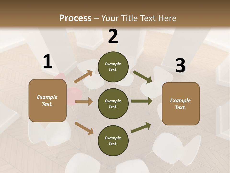 A Circle Of Chairs With A Red Heart In The Middle PowerPoint Template