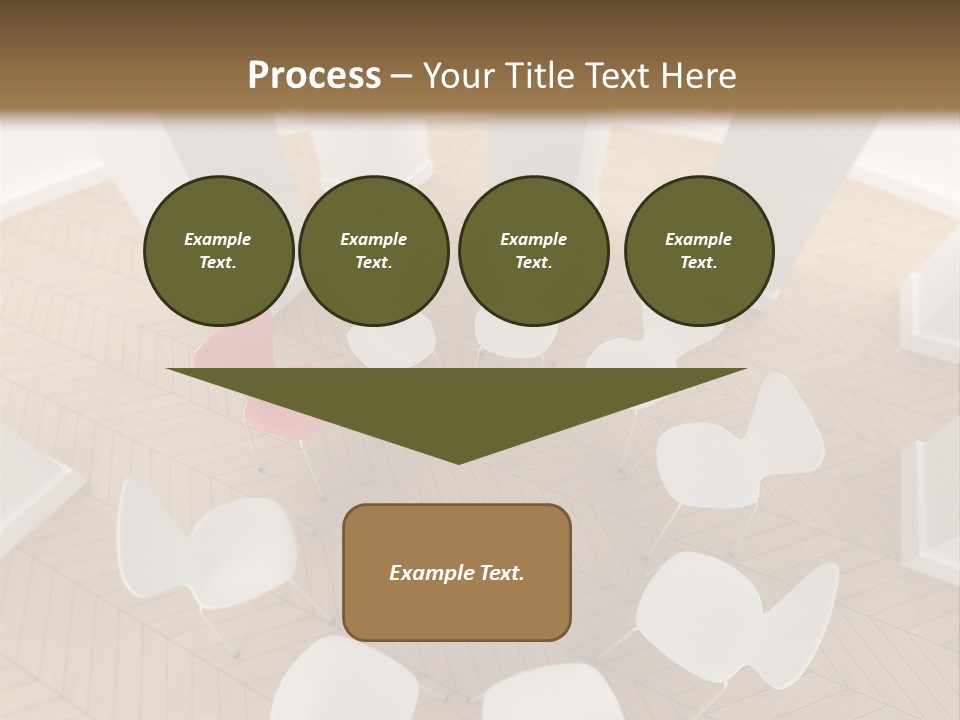 A Circle Of Chairs With A Red Heart In The Middle PowerPoint Template