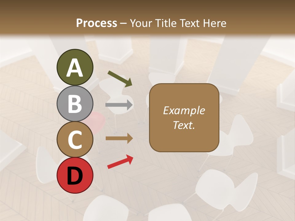 A Circle Of Chairs With A Red Heart In The Middle PowerPoint Template
