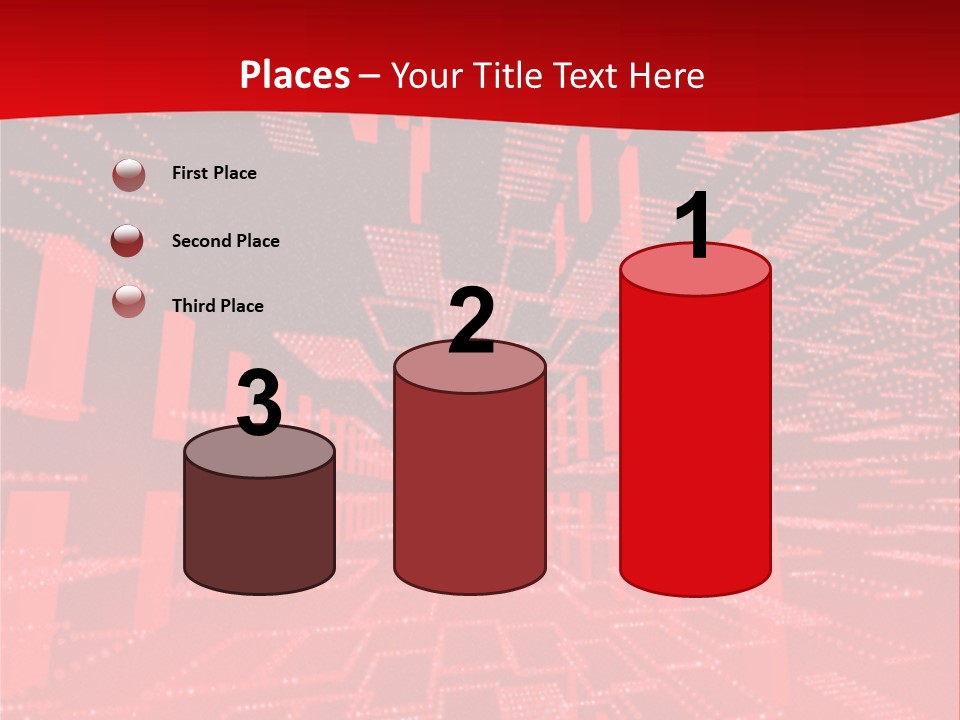 Square Red Matrix Background PowerPoint Template