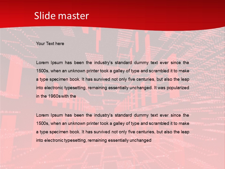 Square Red Matrix Background PowerPoint Template