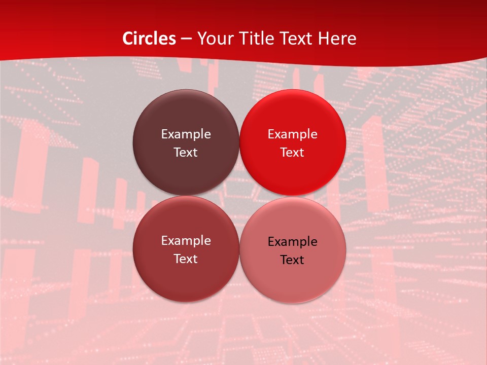 Square Red Matrix Background PowerPoint Template