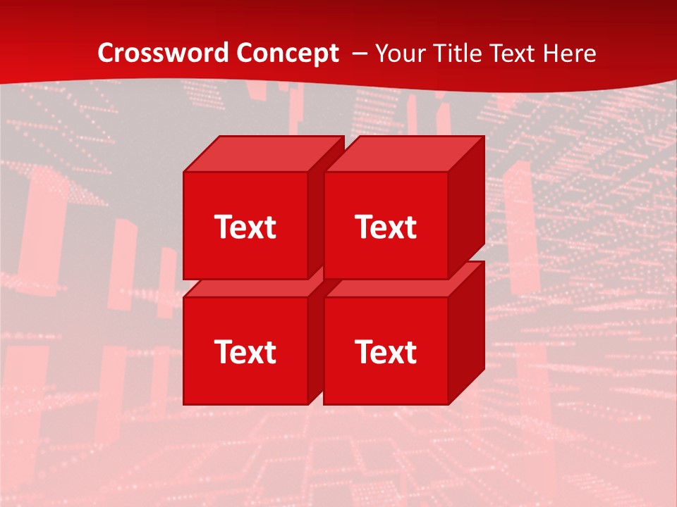 Square Red Matrix Background PowerPoint Template