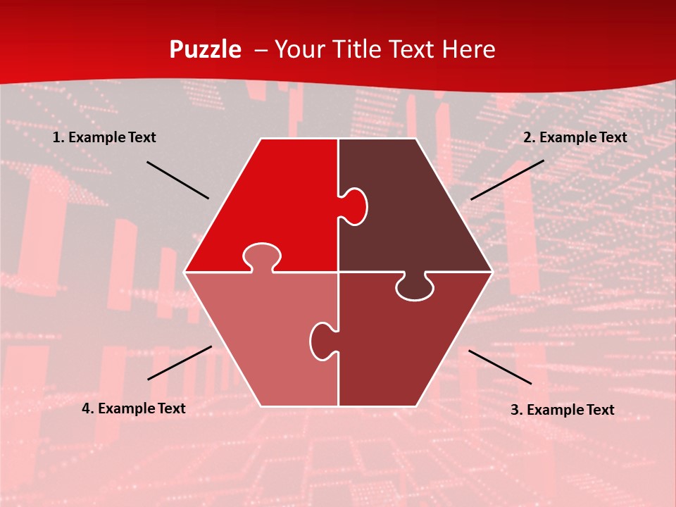 Square Red Matrix Background PowerPoint Template