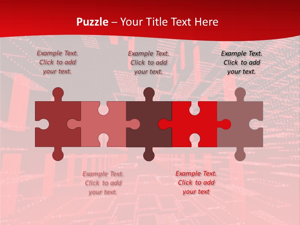 Square Red Matrix Background PowerPoint Template