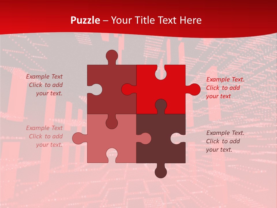 Square Red Matrix Background PowerPoint Template