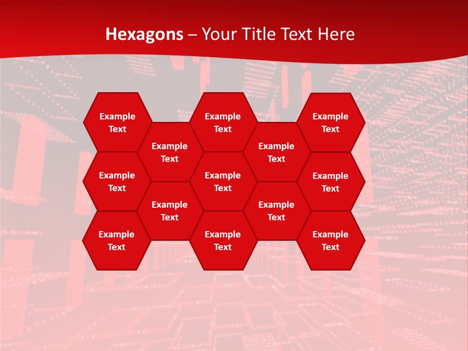 Square Red Matrix Background PowerPoint Template