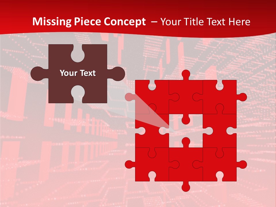 Square Red Matrix Background PowerPoint Template
